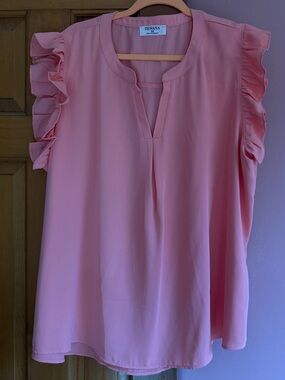Zenana Ruffle Sleeve Blouse